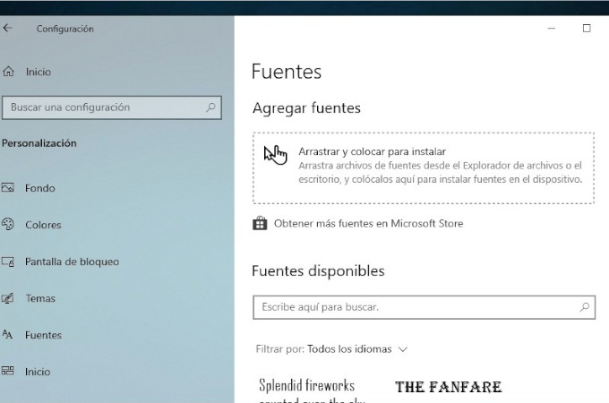 Fuentes en Windows 10: cómo instalarlas y gestionarlas