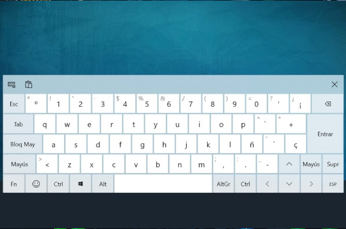 Cómo activar el teclado táctil y en pantalla de Windows 10