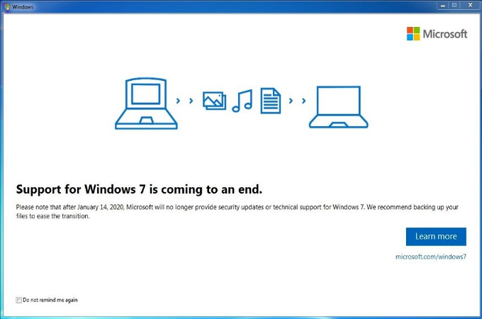 Windows 7 se acerca al final de su ciclo vital y en Microsoft lo recuerdan con un mensaje que no pasa desapercibido